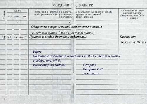 Порядок оформления приказа на право заверения трудовых книжек