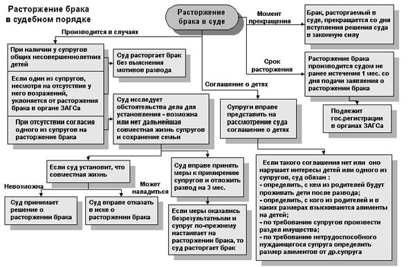 Как долго длится судебный процесс по расторжению брака