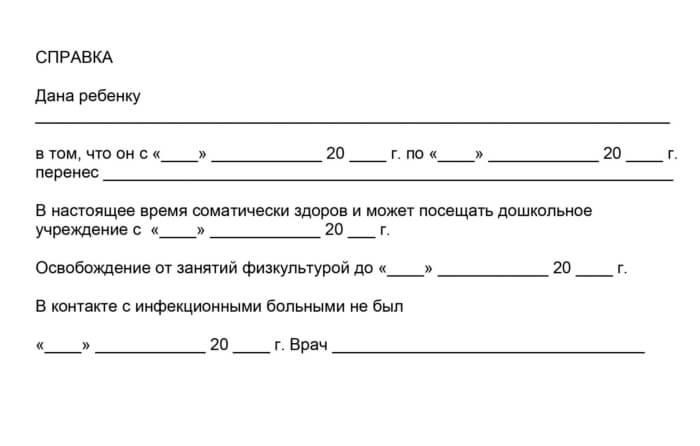 Определение срока допуска в садик