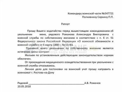 Состав подъемного пособия рапорт